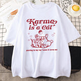 2024 Karma Is A Cat 2023 Taylor Midnights Album Tshirt Short