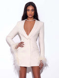 Women's Evening Dress Coat Dress Sequined Slit Hip Skirt