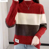 Women Knitted Pullover Autumn and Winter Turtleneck Sweater Leisure Pullover Knitwear
