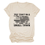 Casual crew neck women's T-shirt personalized printing fashion short sleeves