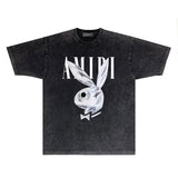 Amiri T-shirt Washed and Worn Retro Short Sleeve T-shirt