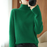 Women Knitted Pullover Turtleneck Sweater Autumn Winter Sweater