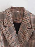 Women's Suits Loose Plaid Coat Women's Short Suit Overcoat
