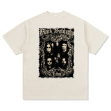 Mens Vintage Rock Band T-Shirt Short Sleeve T-Shirt, Vintage Washed, Old BLACK SABBATH