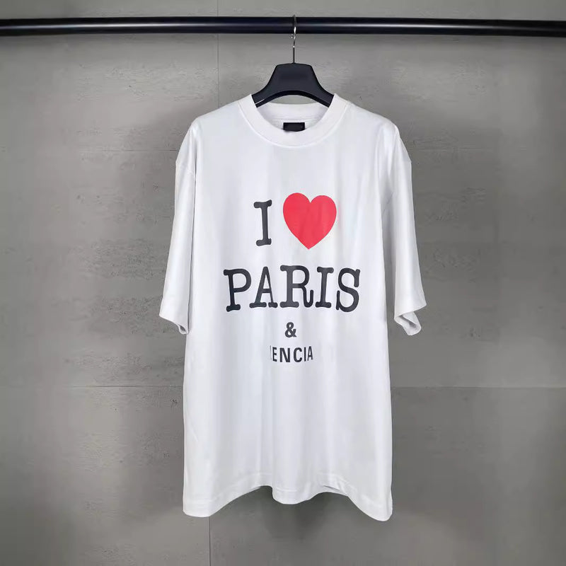 Men T-shirts Balen I Love Paris & Lencia Tee