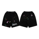 Gallery Dept Shorts Hand Painted Splash Ink Color Matching Casual Shorts