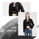 Red Leather Jacket Women's Rivet Leather Coat Spring and Autumn Jacket