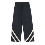 Men Sweatpants Straight-Leg Trousers Men's Tooling Elastic Waist Wide Leg Pants Drawstring Jogger Pants