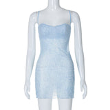 Women Dresses Summer Sexy Hollow-out Short Sling Dress