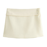 Women Skirt Summer Mini Skirt Solid Color Sheath Skirt