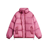 Unisex Winter Cotton Coat Winter Warm Stand-up Collar Cotton-Padded Clothes Vintage Distressed Loose Cotton Coat