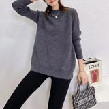 Women Knitwear Autumn and Winter round Neck Knitwear Loose Sweater