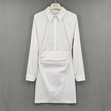 Women Dresses Shirt Dress Long Sleeve Dress Sexy Skirt