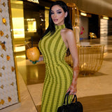 Women Dresses Spring Slim-Fitting Backless Sleeveless Dress
