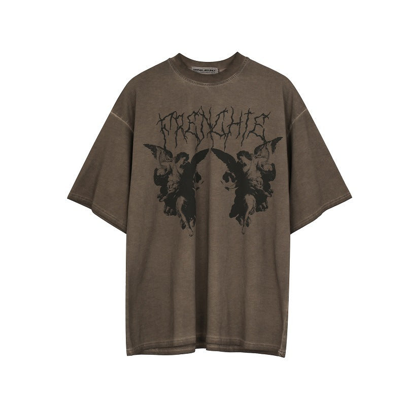 Women T-shirt Vintage Top Loose Y2kt T-shirt Women's Short Sleeve