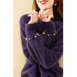 Women Knitwear Autumn and Winter round Neck Knitwear Loose Sweater