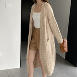 Women Cardigan Sweater Autumn Sweater Cardigan Long Sleeve Baggy Coat W2369
