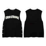 Men Vest Summer Letter Affixed Cloth Embroidered Vest