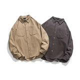 Unisex Hoodie Autumn Pocket Lapels Shirt