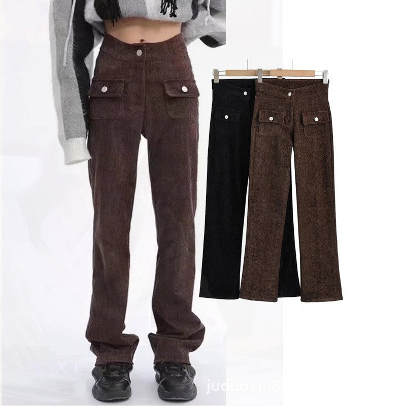 Women Sweatpants Autumn Winter Retro Casual Pants Trousers