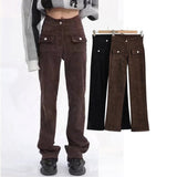 Women Sweatpants Autumn Winter Retro Casual Pants Trousers