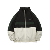 Unisex Jacket Vintage Sports Jacket Loose Half Zipper Pullover Coat