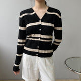 Women Cardigan Sweater Autumn Knitted Cardigan Long Sleeve Sweater Cardigan Top 8t7199