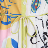 Women Dresses Spring Dress Single-Breasted Dress (Qymy0409)