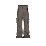 MIJKO Mens Vintage Pants Multi-pocket Casual Pants