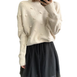 Women Winter Knitted Sweater Fall/Winter round Neck Long Sleeve Sweater 8t3005