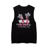 Men Vest Graffiti Sleeveless T-shirt Men and Women Couple Sports Vest