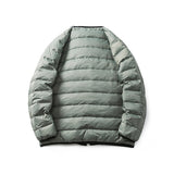 Unisex Winter Cotton Coat Winter New round Neck down Jacket Vintage Zipper
