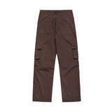 Men Sweatpants Pleated Multi-Pocket Workwear Tactical Pants Mechanical Style Sports Casual Straight Trousers