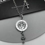 Chrome Hearts Necklace Vintage Male Female Angel Sword Cross Pendant