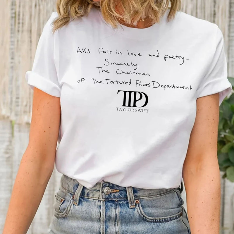All’s Fair in Love and Poetry T-shirts The Tortured Poets