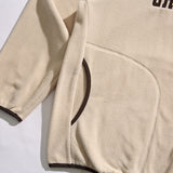 Unisex Winter Cotton Coat Letter Embroidered Hoodie Vintage Polar Fleece Pullover Top