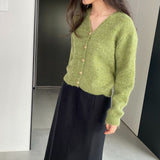 Women Cardigan Sweater Cardigan Coat Wool Button Coat Spring Y950