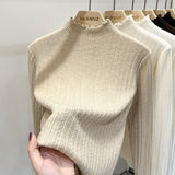 Women Knitwear Autumn and Winter Turtleneck Sweater Slim Bottoming Shirt