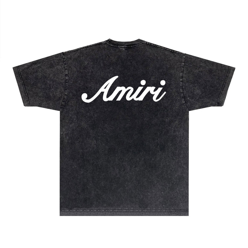 Amiri T Shirts Washed and Worn Retro Short Sleeve T-shirt