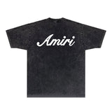 Amiri T Shirts Washed and Worn Retro Short Sleeve T-shirt