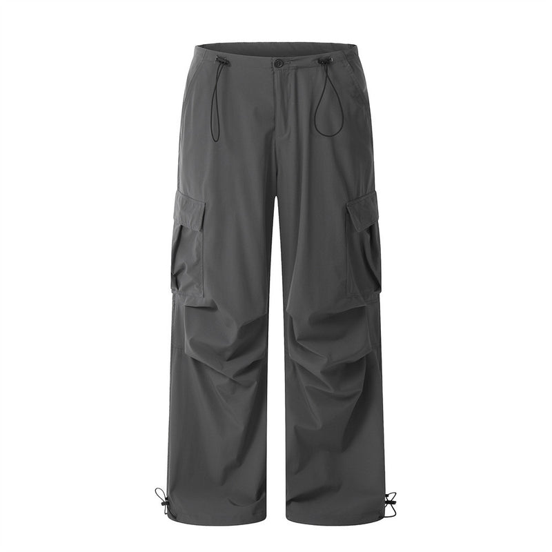 Men Sweatpants Quick-Drying Sports Straight Casual Wide-Leg Trousers