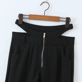 Women Sweatpants Spring Trousers Hollow-out Casual Pants