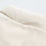 Unisex Winter Cotton Coat Waffle Stand-up Collar Cotton-Padded Clothes Retro Warm Labeling Decorative Cotton Coat