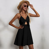 Women Dress Bow Suspenders Dress Casual Skirt