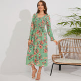 Women Date Dress Autumn and Winter round Neck Dress