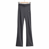 Women Sweatpants Autumn Trousers Slim Fit Bell-Bottom Pants Casual Pants