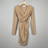 Women Dresses V-neck Dress Long Sleeve Hip Skirt Skirt