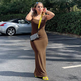 Women Dresses Casual Sleeveless Slim Fit Camisole Dress (Bla0420)