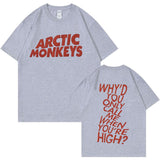 Arctic Monkey Letter Graphic Print T Shirt Men's Fashion O-N