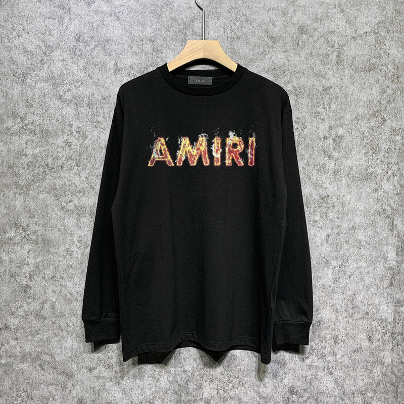 Amiri Long Sleeve Shirt Fashion Brand Long Sleeve Long-Sleeved T-shirt Blouse